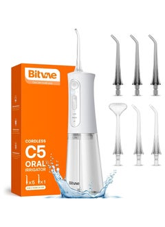 Bitvae Bitvae Water Flosser Professional for Teeth - 3 Modes, 6 Jet Tips, USB Rechargeable Dental Picks for Cleaning, White  - Image 1