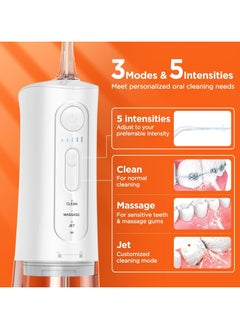 Bitvae Bitvae Water Flosser Professional for Teeth - 3 Modes, 6 Jet Tips, USB Rechargeable Dental Picks for Cleaning, White  - Image 3