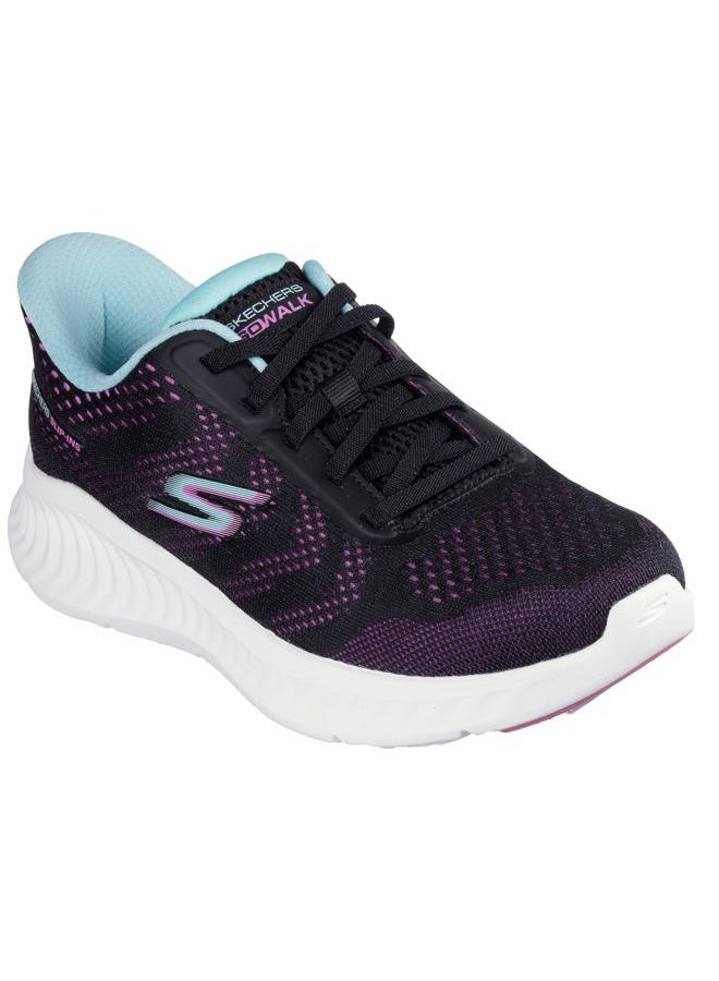 SKECHERS Women's Go Walk Now Hands Free Slip-ins Sneaker, Black/Purple, 5 - Image 1