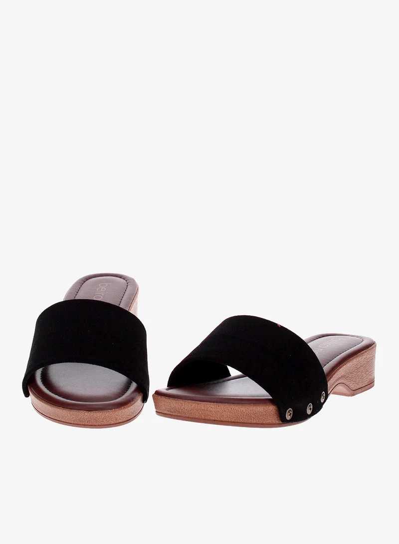 Beira Rio Black Beira Rio Women’s Flat Summer Footwear – Lightweight Slip-On Comfort with Stylish Casual Design for Women | Best Price UAE