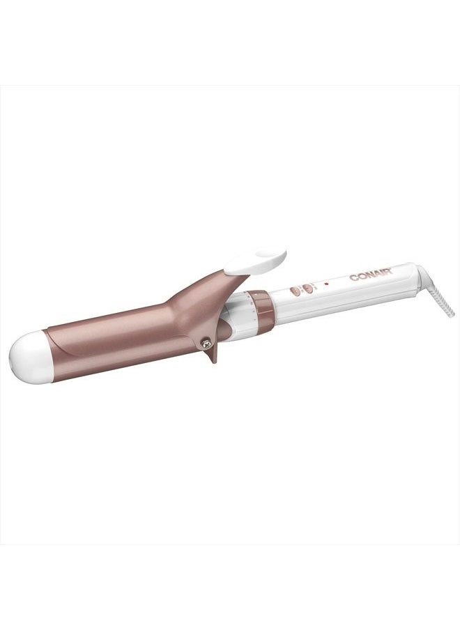 CONAIR مكواة تجعيد سيراميك مزدوجة مقاس 1 1/2 بوصة، وأسطوانة 1 ½ بوصة تنتج موجات ناعمة - للاستخدام على الشعر المتوسط والطويل  - Image 1