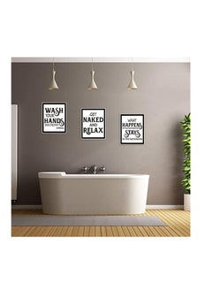 SYOSI 9 Pieces Bathroom Wall Art & Pictures Wall Decor, Vintage Bathroom Sign Bathroom Quotes and Sayings Art Prints Bathroom Posters for Wall Restroom Bathroom Decor Pictures Gift, Unframed  - Image 2