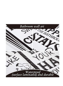 SYOSI 9 Pieces Bathroom Wall Art & Pictures Wall Decor, Vintage Bathroom Sign Bathroom Quotes and Sayings Art Prints Bathroom Posters for Wall Restroom Bathroom Decor Pictures Gift, Unframed  - Image 5