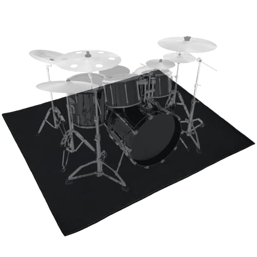 Anjetan Drum Rug Drum Mat 39Ft x 52Ft Electrical Drum Carpet Soundproof Rug Pads Drum Accessories for Electric Drums Jazz Drum Set Gift for Drummers Drum Accessories - Image 1