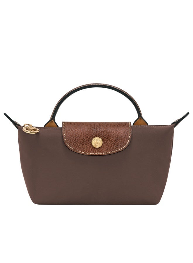 Longchamp Mini Dual-Use Handheld & Crossbody Bag, Water-Resistant Nylon Trim, Chocolate Brown - Image 1