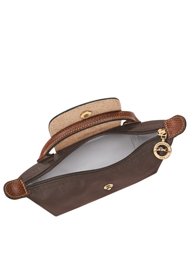 Longchamp Mini Dual-Use Handheld & Crossbody Bag, Water-Resistant Nylon Trim, Chocolate Brown - Image 4