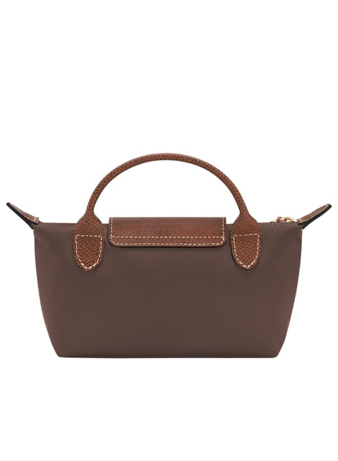 Longchamp Mini Dual-Use Handheld & Crossbody Bag, Water-Resistant Nylon Trim, Chocolate Brown - Image 3