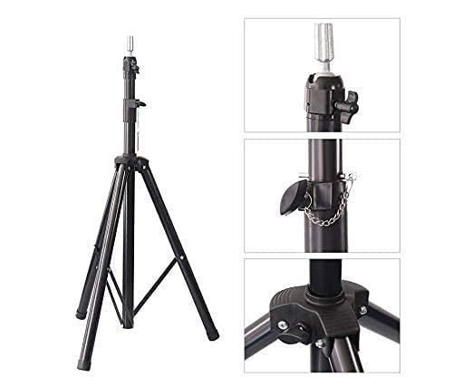 IAS Adjustable Mannequin Head Tripod Steel Stand Salon Hair Hairdressing Training Display Stand Holder Dummy Wig Head Tools Accessories Multicolor - Image 5
