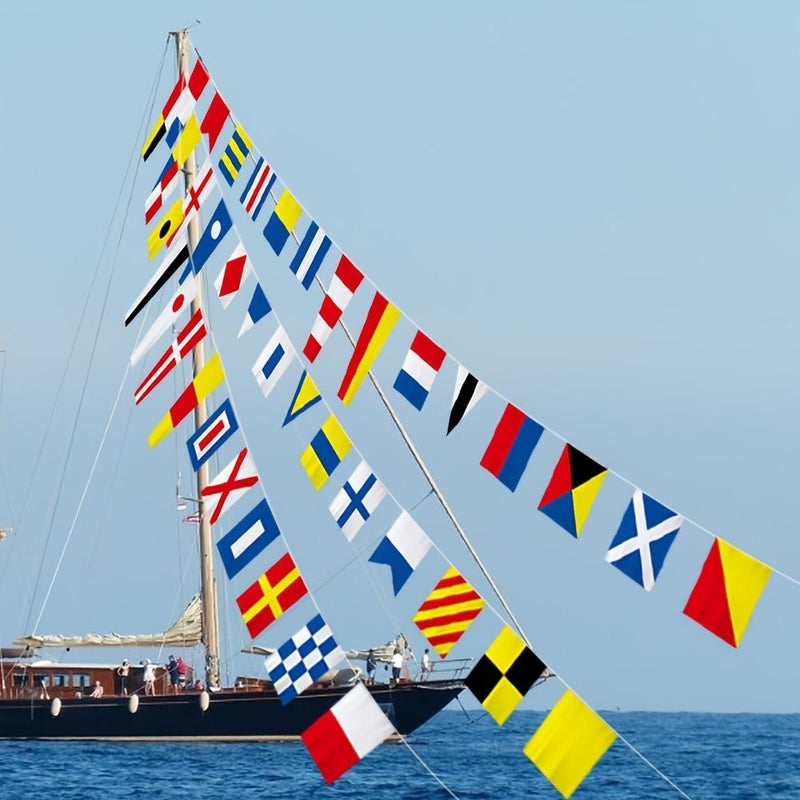 International Maritime Signal Code Flags Naval Decoration Banners 40 Pieces 393.7 Inch For Home Boat Ship Vessel - Image 5