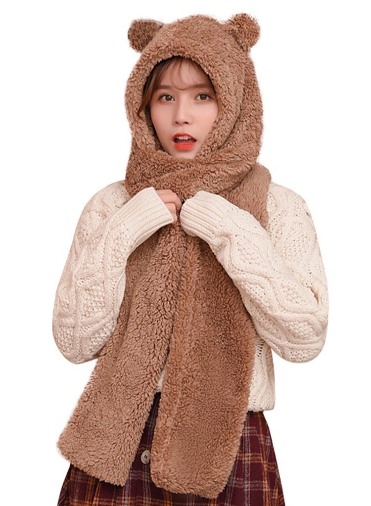 Fur scarf with hand warmer pockets - Image 1