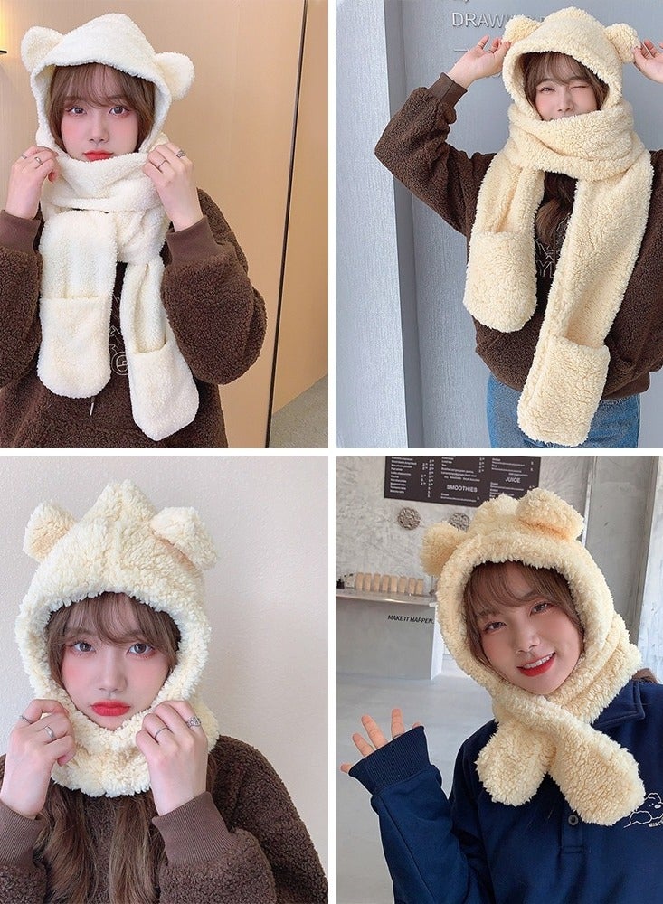 Fur scarf with hand warmer pockets - Image 3