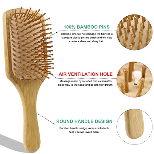 Combetter 100% Bamboo Hair Brushes and Comb Set by Combetter, Comb for Women and Detangling, Great on All Hair, Eco-Friendly and Handmade for Women Men and Kids - Image 4