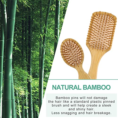 Combetter 100% Bamboo Hair Brushes and Comb Set by Combetter, Comb for Women and Detangling, Great on All Hair, Eco-Friendly and Handmade for Women Men and Kids - Image 3