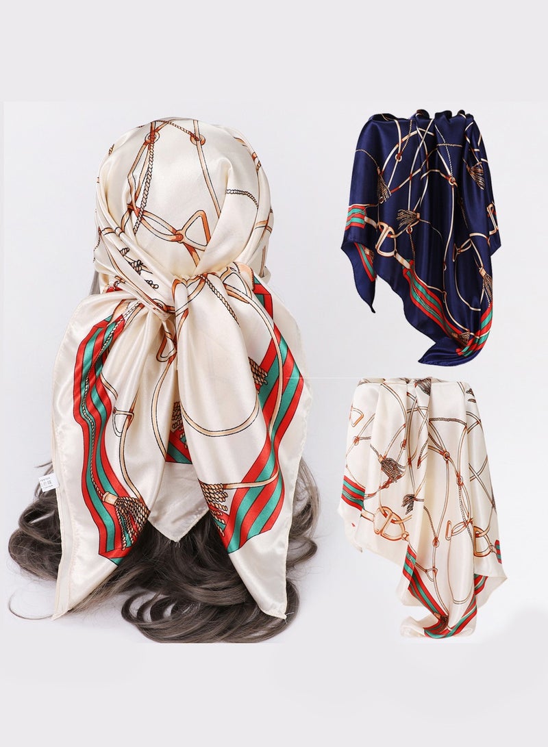 سيوسي وشاح رأس مربع كبير من الساتان - Image 1