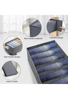 Generic 3 Pieces - Wardrobe & Drawer Clothes Organizer ( 6 Grids ) Foldable - Grey  - Image 3