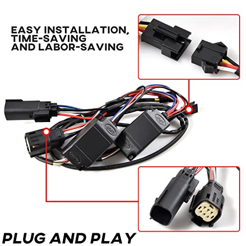 VEISUTOR مصباح خلفي LED لحقيبة السرج من VEISUTOR ل Ultra Limited 14-23، مصباح إشارة فرامل وتشغيل جانبي LED لحقيبة الأمتعة لدراجات هارلي تورينغ ستريت رود إليكترا جلايد ألترا ليمتد كلاسيك CVO 2014-2023 - Image 4