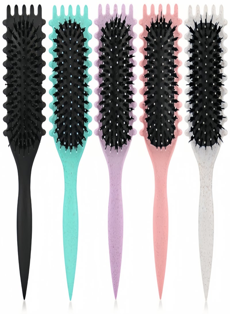 كيفن فرشاة تصفيف الشعر المجعد، فرشاة الشعر المجعد، فرشاة فك تشابك الشعر الجاف والمبلل، الأداة الأساسية لتشكيل وتصفيف تجعيدات شعرك، احصلي على تجعيدات محددة تمامًا (وردي) - Image 4