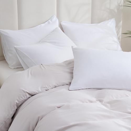 ZPECC White Pillow Cases Queen Size Set of 4, 20x30 Envelope Closure Pillowcases, Soft Plain Brushed Microfiber Covers Hypoallergenic Breathable - Image 2