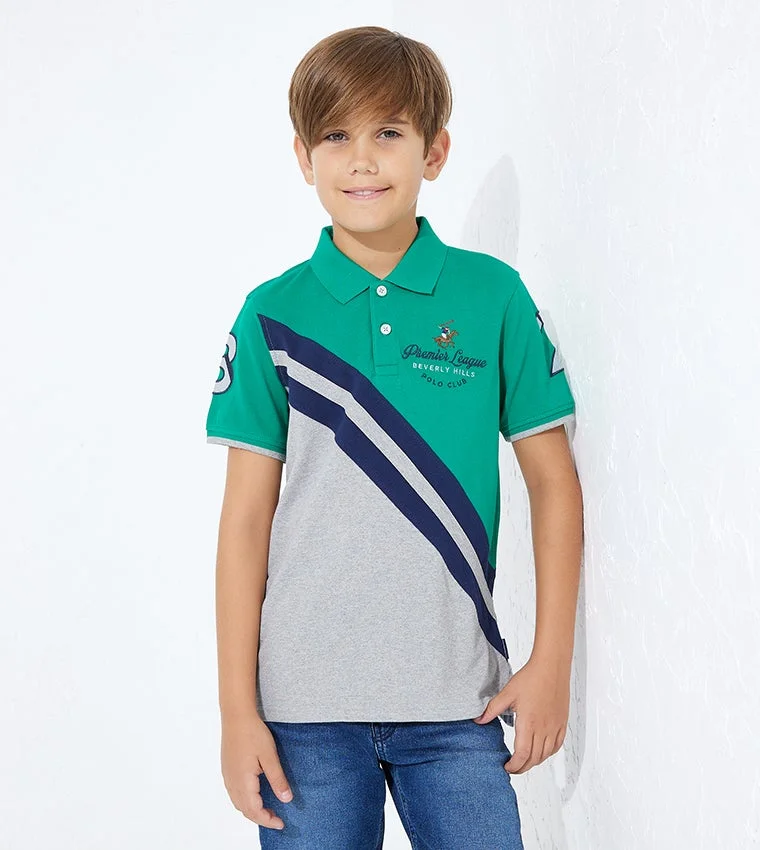 Contrast short sleeve polo shirt