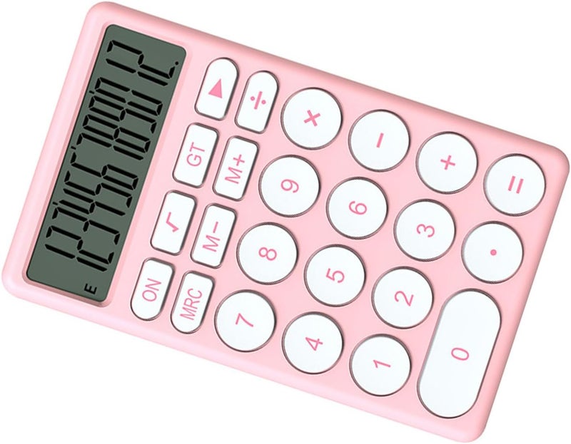 Zerodis Cartoon Calculator, Cute 8 Digit LCD Display with Large Screen and Quiet Keyboard, for School Kids Students Home Office (Pink) - Image 2
