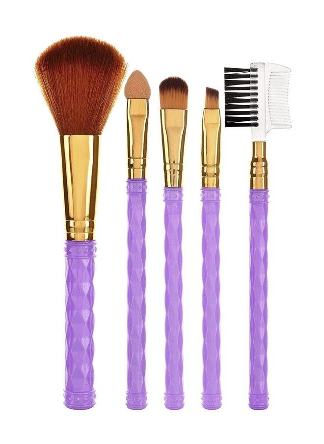 Ay - Ay Makeup Brush Set Of 5 With Sponge Puff Color May Vary Multi 6 Count - Image 1