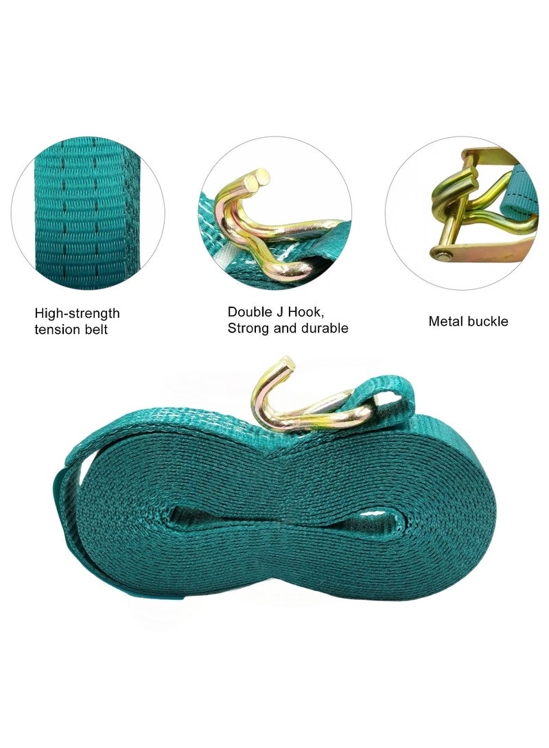 TOTAL Ratchet Strap 10 Meter 2 Ton Capacity with Metal Buckle & Double J Hooks THTRS2101 - Image 4