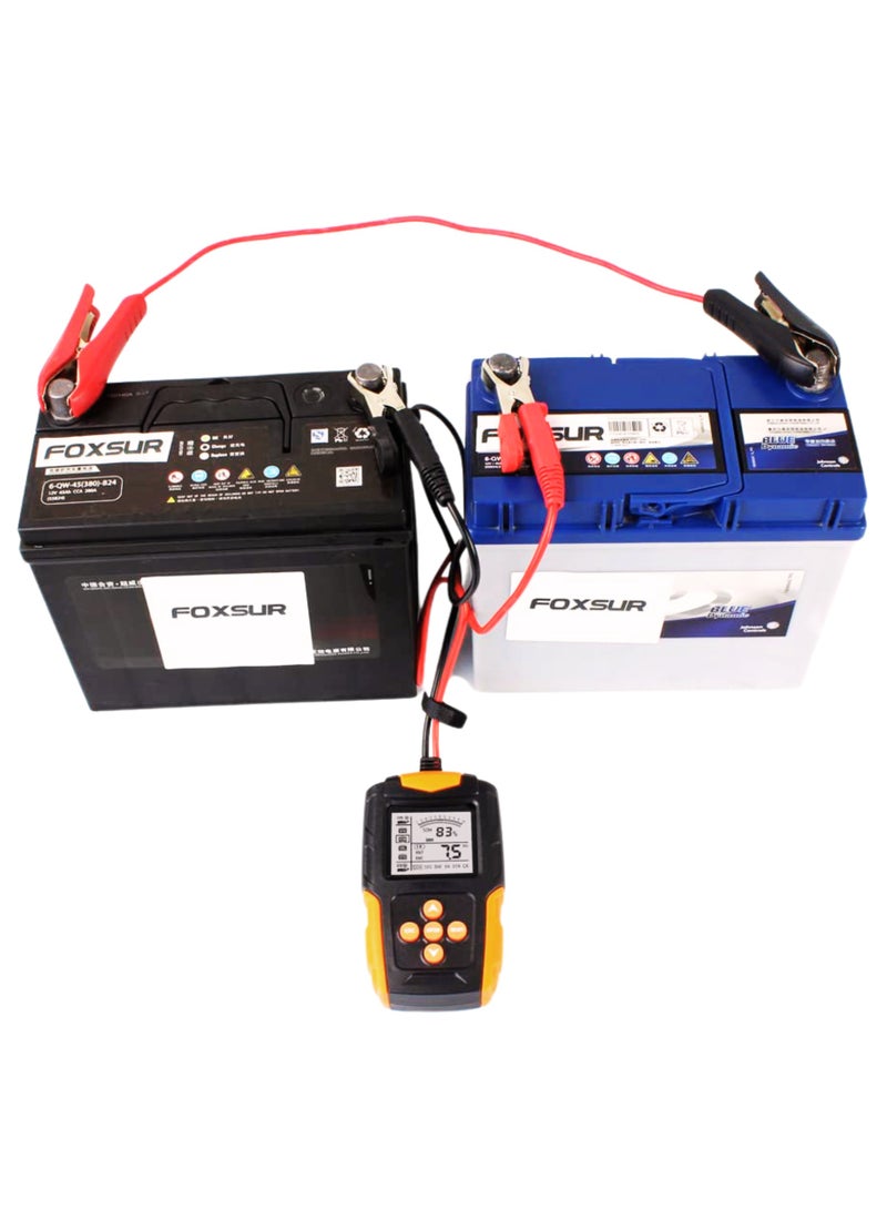Generic Digital Battery Tester 12v Car24v truck LCD Digital Battery Analyzer Car Charge Diagnostic Tool SOH SOC CCA IR Measurement for Car Truck Motorcycle 12V/24V  - Image 4