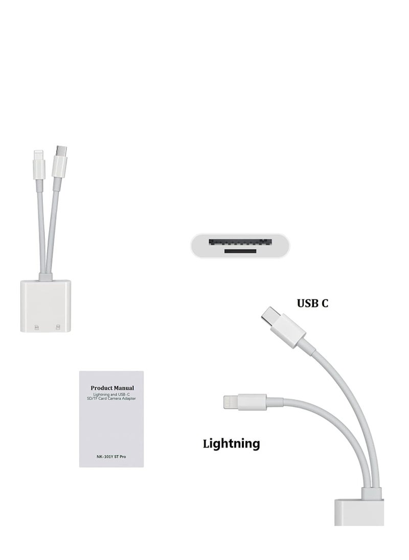SYOSI - SD Card Reader 4 in 1 Cameras SD Reader with Dual Slot for MicroSD TF Photography Memory Card Trail Game Camera Viewer Adapter Plug and Play - Image 1