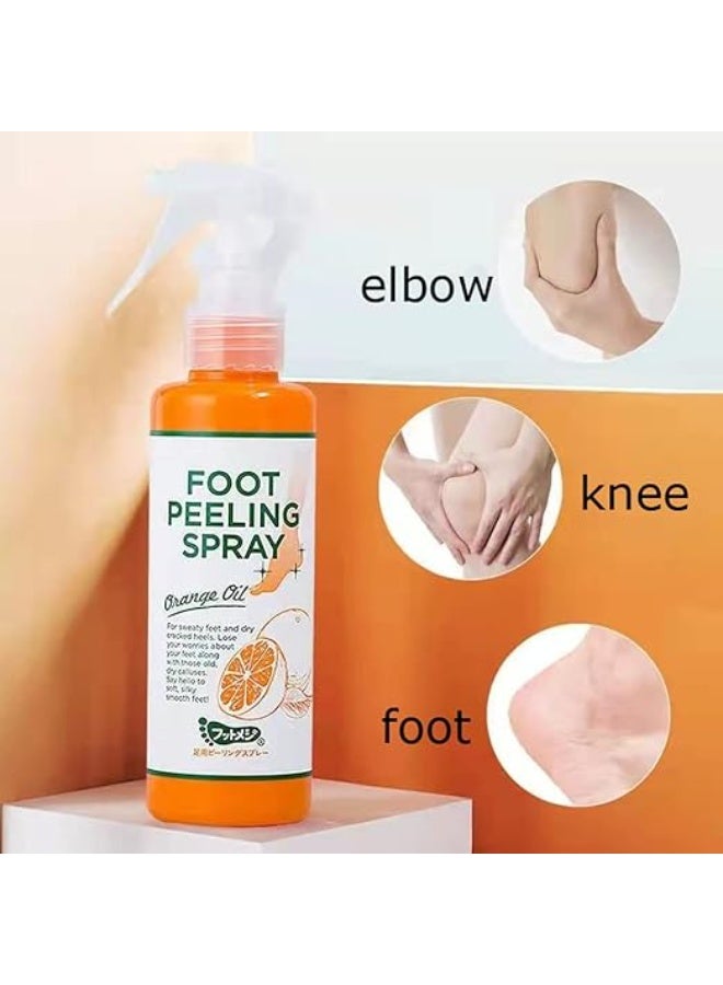 EELHOE Foot Peeling Spray Natural Orange Essence, Pedicure Hands Dead Skin, Exfoliating Foot Moisturizing Hydrating Nourish Peel off Spray, Remove Dead Skin and Calluses on Feet - Image 2