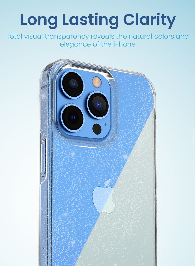 Remson Impact Pro Plus Glitter Crystal Case Cover Anti Scratch Military Grade Drop Protection PC and TPU for iPhone 13 Pro 6.1 inches - Image 2