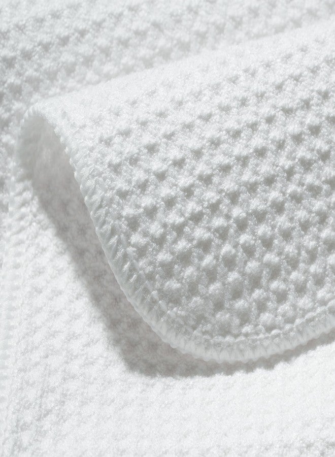 Polyte منشفة يد مطبخ من ميكروفايبر بوليتي مميزة، نسيج وافل، عبوة 18 (16x28 بوصة، أبيض) - Image 3