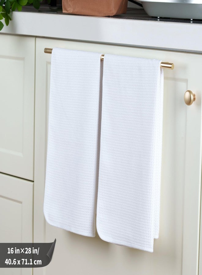 Polyte منشفة يد مطبخ من ميكروفايبر بوليتي مميزة، نسيج وافل، عبوة 18 (16x28 بوصة، أبيض) - Image 2