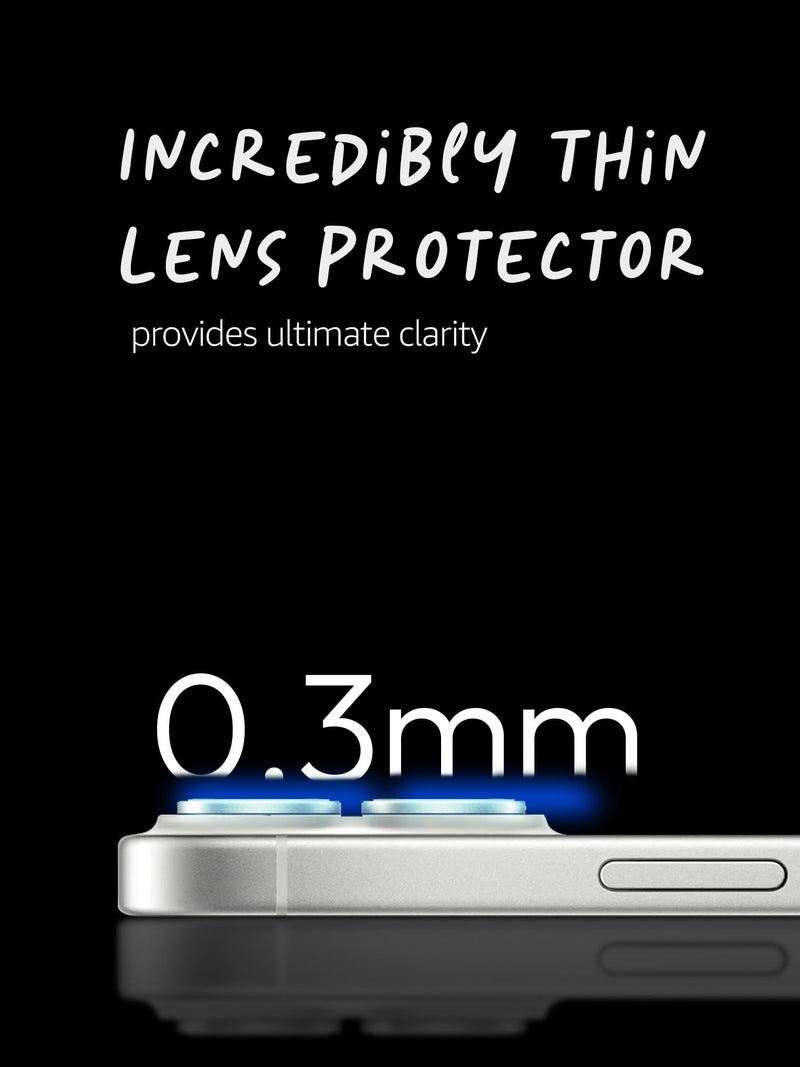 Lensarmor Compatible with iPhone 17 Camera Lens Protector White (2-Pack) – 9H Tempered Glass, Military-Grade Anti-Scratch, Case-Friendly, Easy Install Frame - Image 5