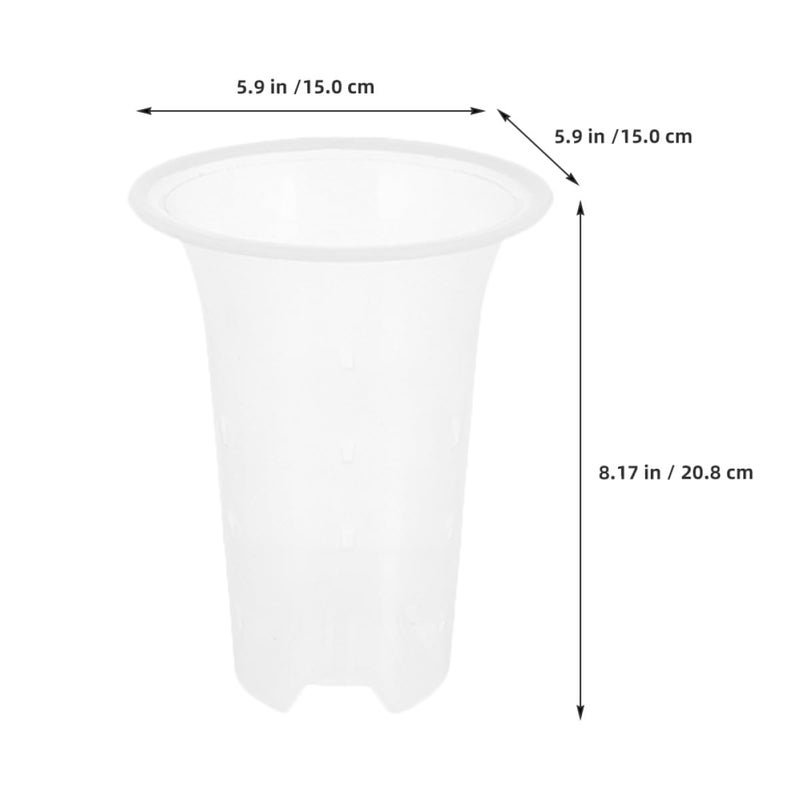 5 Inch Plastic Orchid Planter Pots 8 Pack With Side Drainage Holes For Succulents - Image 3