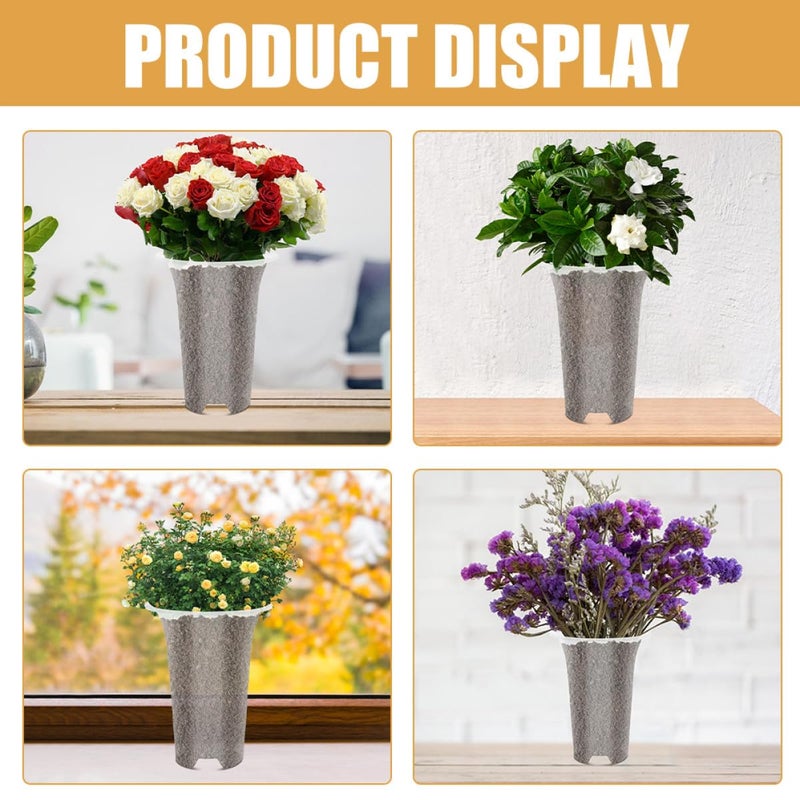 5 Inch Plastic Orchid Planter Pots 8 Pack With Side Drainage Holes For Succulents - Image 5