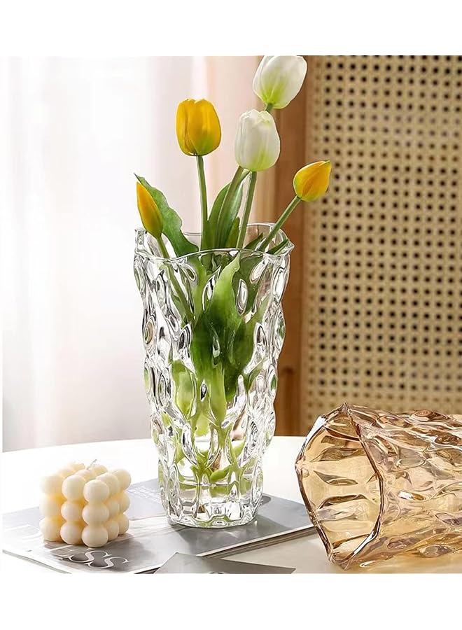 إيروريكس مزهرية زجاجية شفافة حديثة للزهور، متينة وطويلة، لتزيين المنزل - Image 5