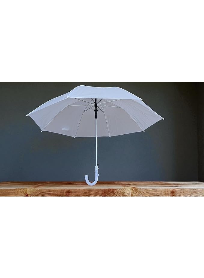 شمسية أطفال واقية من الشمس والمطر . نظام فتح تلقائي، للجنسين، لون أبيض مع يد مريحة - Image 5