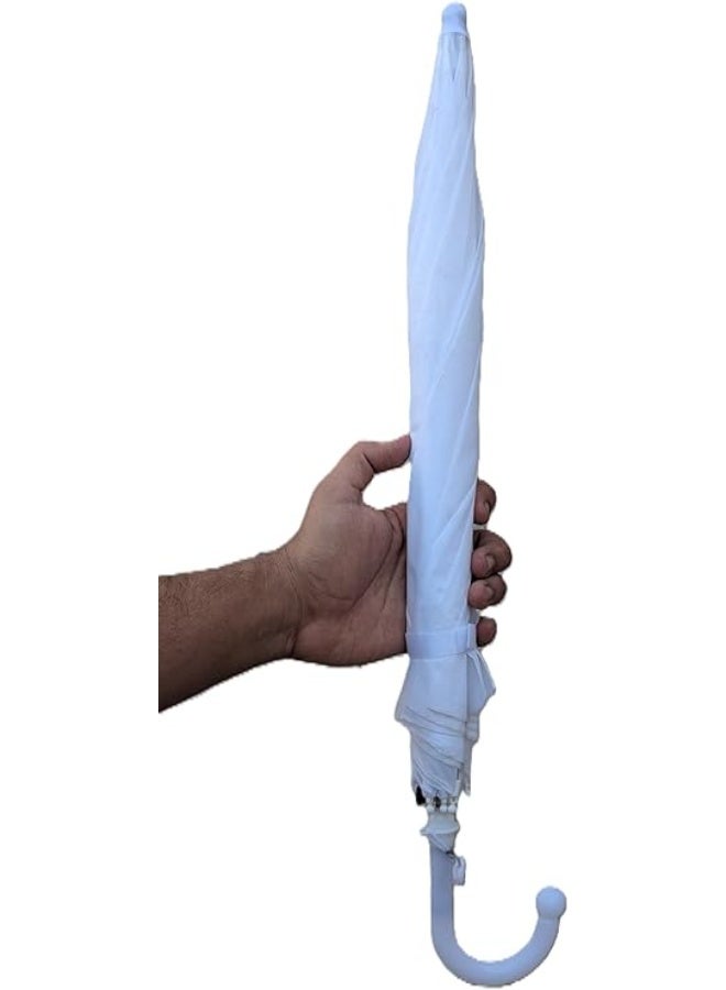 شمسية أطفال واقية من الشمس والمطر . نظام فتح تلقائي، للجنسين، لون أبيض مع يد مريحة - Image 2