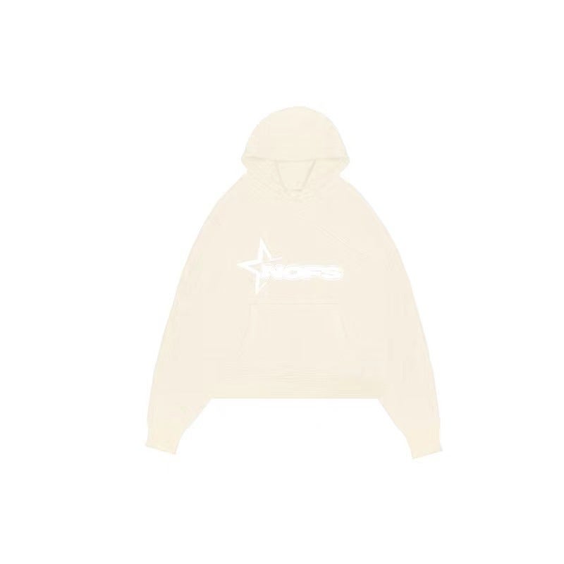 2023 fashion fashion brand letter print loose sweater trousers hip hop streetwear men and women pullover casual suit Apricot top