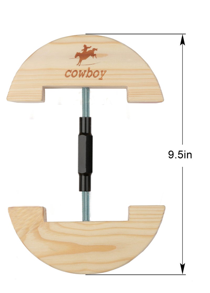 Cowboy Hat Stretcher,Small Size 6 1/2 to 9 1/2-Colourful Adjustable Buckle Heavy Duty (Small, Black) - Image 4
