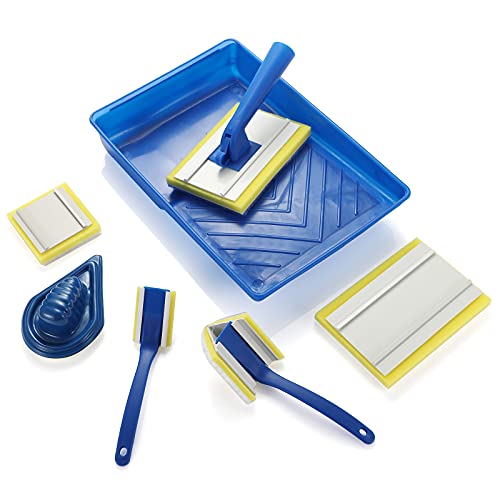 NANJA Paint pad Set,Corner Walls & Ceilings Pad Painter, 7-Inch,Painter¡¯s Pad Refills, Large Corner Edging Window,Trim and Touch-Up Pad,Pack of 8 - Image 1