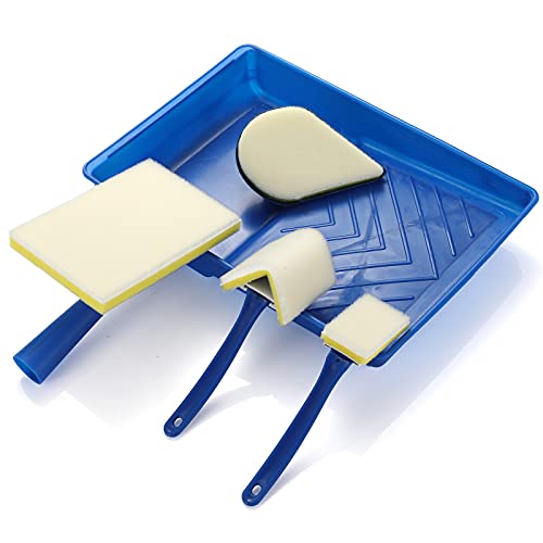 NANJA Paint pad Set,Corner Walls & Ceilings Pad Painter, 7-Inch,Painter¡¯s Pad Refills, Large Corner Edging Window,Trim and Touch-Up Pad,Pack of 8 - Image 2