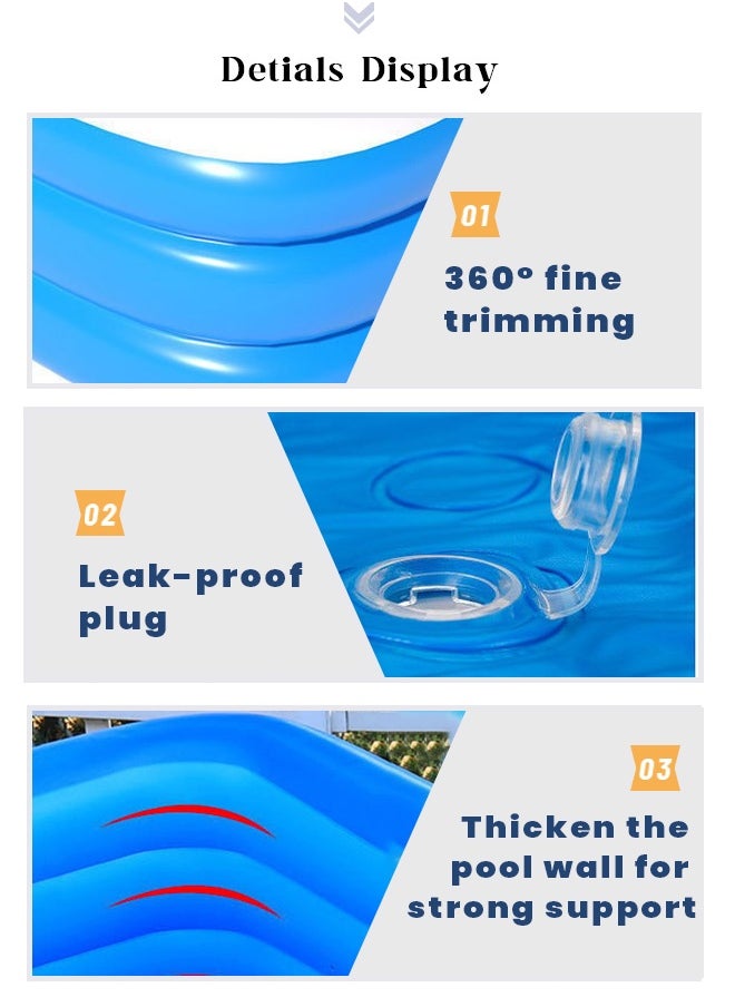 Joudiplay Superior Strength And Longer Durability Sturdy Rectangular Unisex Frame Swimming Pool Summer Fun Water Play 180x125x60 cm  - Image 2