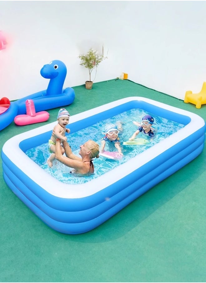 Joudiplay Superior Strength And Longer Durability Sturdy Rectangular Unisex Frame Swimming Pool Summer Fun Water Play 180x125x60 cm  - Image 1
