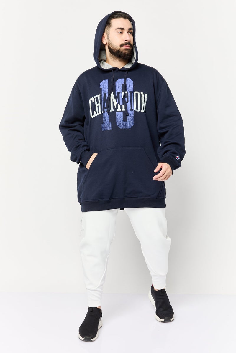 Champion Men Tall Fit Long Sleeve Outdoor Sweatshirts, Navy - Image 4