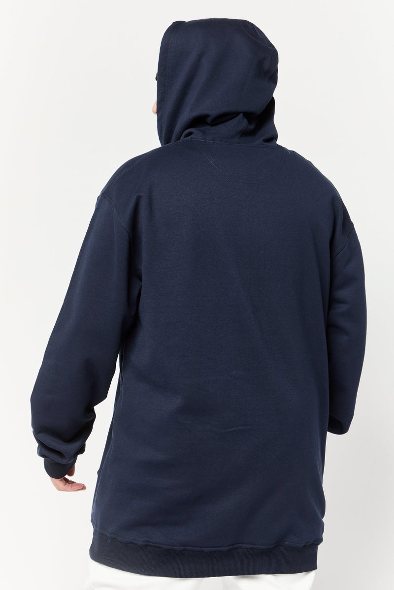 Champion Men Tall Fit Long Sleeve Outdoor Sweatshirts, Navy - Image 2