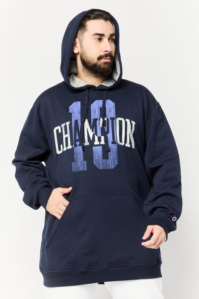 Champion Men Tall Fit Long Sleeve Outdoor Sweatshirts, Navy - Image 1