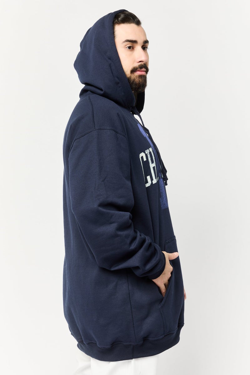 Champion Men Tall Fit Long Sleeve Outdoor Sweatshirts, Navy - Image 3