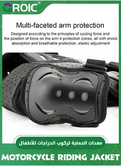 GROIC 5Pcs Kids Chest Protector,Upgraded Motorcycle Kids Armor Suit Dirt Bike Gear Elbow Knee Pads Chest Belly Protector Motocross Riding Guards Set  - Image 3