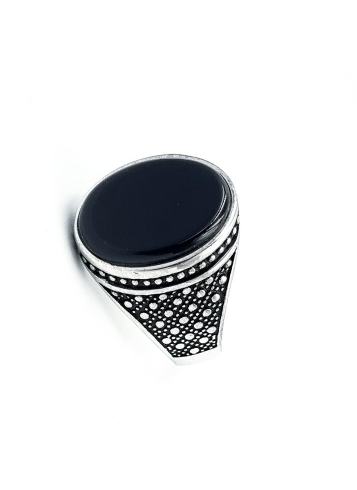 ماركة غير محددة - خاتم فضة رجالي - Image 1